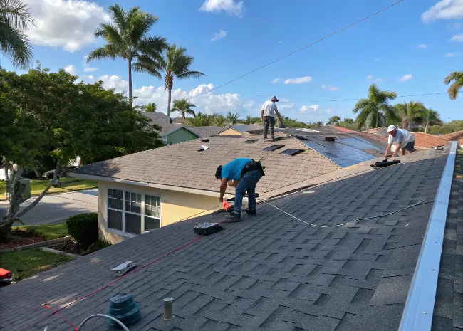 Technician installing impact windows and doors